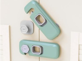 Set 2 trabas adhesivas para puerta